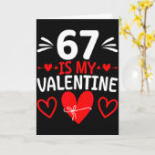 Carte 67 est mon Valentin Drôle Six Sept Coeur Mème Alph (Fleur jaune)