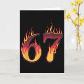 Carte 67 Flames Drôle Six Sept Mème Slang Gen Alpha (Fleur jaune)
