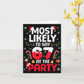 Carte 67 Funny Christmas Meme Most Likely To Say 67 At T (Fleur jaune)