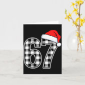 Carte 67 Funny Christmas Plaid Kids Xmas 6 7  (Fleur jaune)