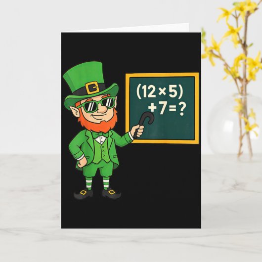 Carte 67 Funny St Patricks Day Math Teacher Meme Six Sev (Fleur jaune)