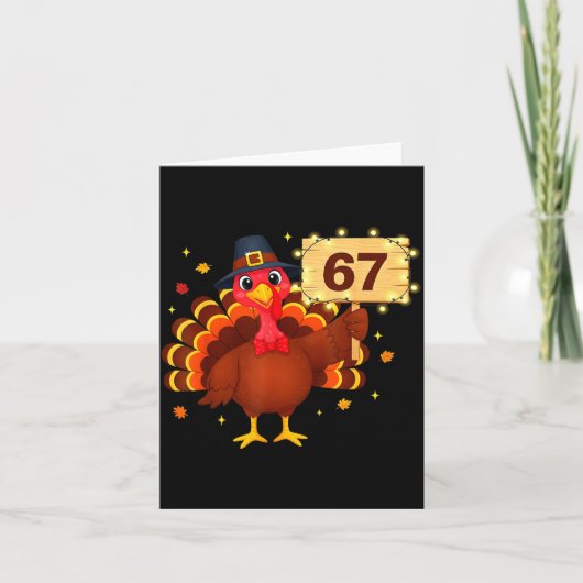 Carte 67 Funny Thanksgiving Turkey Meme Six Seven 6 7 Gi (Devant)