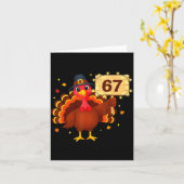 Carte 67 Funny Thanksgiving Turkey Meme Six Seven 6 7 Gi (Fleur jaune)