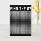 Carte 67 Game Find 67 Mème Garçons Filles 6 7 Slang Adol (Fleur jaune)