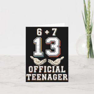 Carte 67 Garçons Filles de 13 ans nager 13e Anniversaire