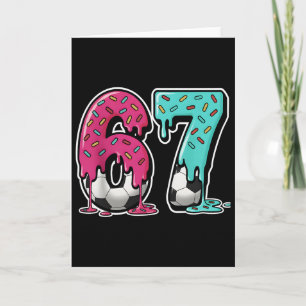 Carte 67 Glace au Dégoulinage de Football Slang Gen Alph
