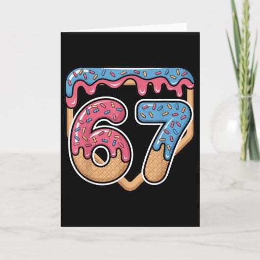 Carte 67 Glace Dégoulinant Mème Baseball  (Devant)