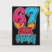 Carte 67 Glace Dégoulinante Drôle Six Sept Gen Alpha Mem (Fleur jaune)