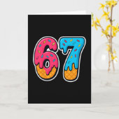 Carte 67 Glace Dégoulinante Drôle Six Sept Mème Gen Alph (Fleur jaune)