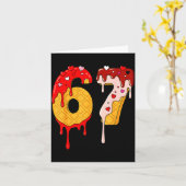 Carte 67 Glace Dégoulinante Mème Drôle Six Sept Saint Va (Fleur jaune)