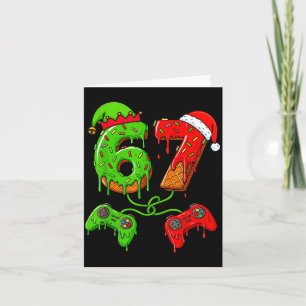 Carte 67 Glace Dégoulinante Mème Joueur Six Sept Noël B
