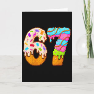 Carte 67 Glace qui Dégouline Mème Drôle Six Sept Gen Alp