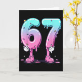 Carte 67 Glace qui goutte (devant) Six Sept Mème pour la (Fleur jaune)