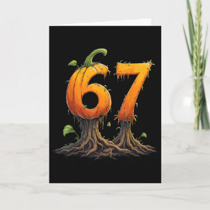 Carte 67 Halloween Brainrot Mème 6 7 Nombres Six Sept P