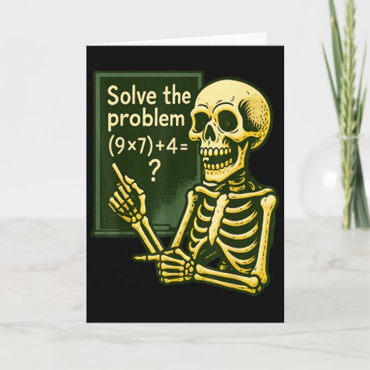 Carte 67 Halloween Math Drôle Six Sept Meme Brainrot Crâ (Devant)
