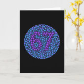 Carte 67 Hidden Meme Trending Gen Z Alpha Six Seven 6 7 (Fleur jaune)