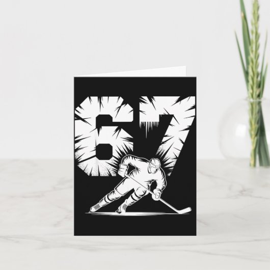 Carte 67 Hockey Cool Six Seven Gen Alpha Slang Winter St (Devant)