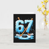 Carte 67 Hockey Crème Glacée Drip Génération Alpha Argot (Fleur jaune)