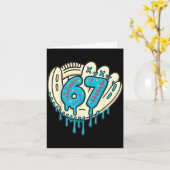 Carte 67 Ice Cream Drip Funny Six Seven Baseball  (Fleur jaune)