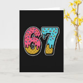 Carte 67 Ice Cream Drip Mème Drôle Six Sept Génération A (Fleur jaune)