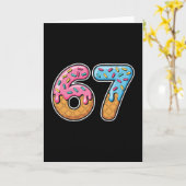Carte 67 Ice Cream Drip Meme Funny Six Seven Gen Alpha S (Fleur jaune)