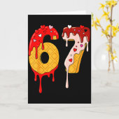 Carte 67 Ice Cream Drip Meme Funny Six Seven Valentine D (Fleur jaune)