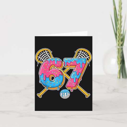 Carte 67 Ice Cream Drip Meme Gen Alpha Slang Lacrosse Sr (Devant)