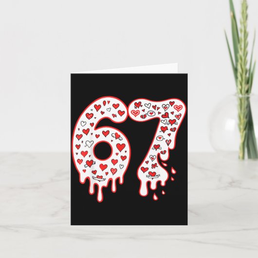 Carte 67 Ice Cream Drip Meme Six Seven Gen Alpha Valenti (Devant)