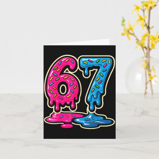 Carte 67 Ice Cream Meme Six Seven  (Fleur jaune)