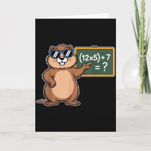 Carte 67 Jour de la marmotte 6-7 Mème Prof de maths Six  (Devant)