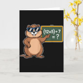 Carte 67 Jour de la marmotte 6-7 Mème Prof de maths Six  (Fleur jaune)