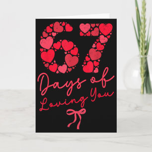 Carte 67 Jours À T'aimer Saint-Valentin Couple Coquett
