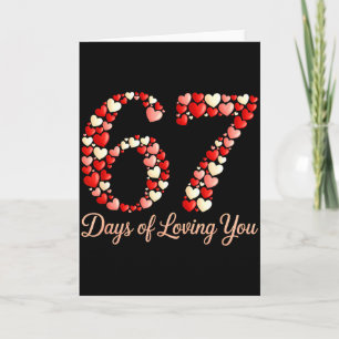 Carte 67 Jours D'amour Pour Vous Saint Valentin Cœur Six