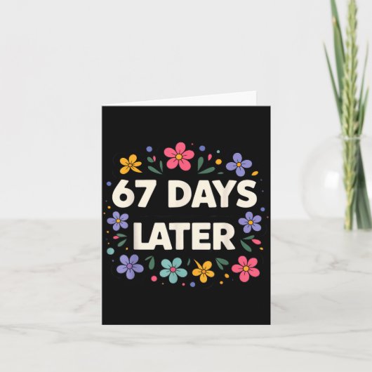 Carte 67 jours plus tard 67e jour d'école 67 mème  (Devant)