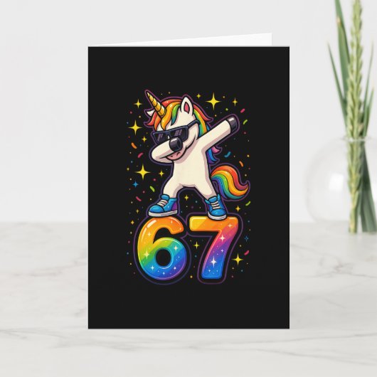 Carte 67 Licorne Dabant Six Sept Mème Drôle  (Devant)