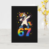 Carte 67 Licorne Dabant Six Sept Mème Drôle  (Fleur jaune)