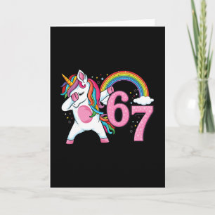 Carte 67 Licorne Dabbing Pour Filles Six Sept Mème Enfan