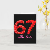 Carte 67 Love Valentine Cute Romantic Aesthetic Heart Fo (Fleur jaune)