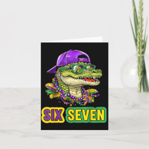 Carte 67 Mardigator Alligator Mardi Gras Six Sept Drôle