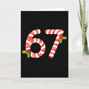 Carte 67 Mas Meme Canne de Bonbon Six Sept Enfants Homme