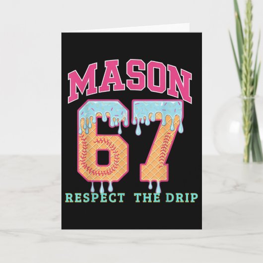 Carte 67 Mason Ice Cream Baseball Drip Respecte Le Drep (Devant)
