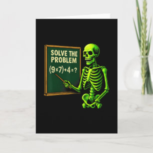 Carte 67 Math Halloween squelette Meme pour les enseigna