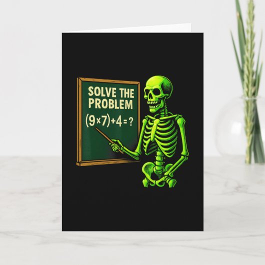 Carte 67 Math Halloween squelette Meme pour les enseigna (Devant)