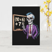 Carte 67 Math Teacher Meme Brainrot Six Seven Halloween (Fleur jaune)
