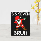 Carte 67 Meme 6 7 Noël drôle Dabbing Père Noël Six Sept (Fleur jaune)