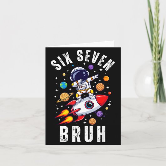 Carte 67 Meme Astronaut Dabbing In Space Funny Six Seven (Devant)