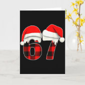 Carte 67 Meme Brainrot Funny Christmas Plaid Xmas Pajama (Fleur jaune)