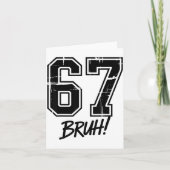 Carte 67 Meme Bruh Six Seven  (Devant)