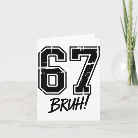 Carte 67 Meme Bruh Six Seven  (Devant)