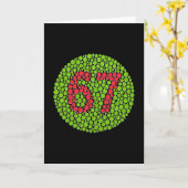 Carte 67 Meme caché tendance Gen Z Alpha Six Seven 6 7  (Fleur jaune)